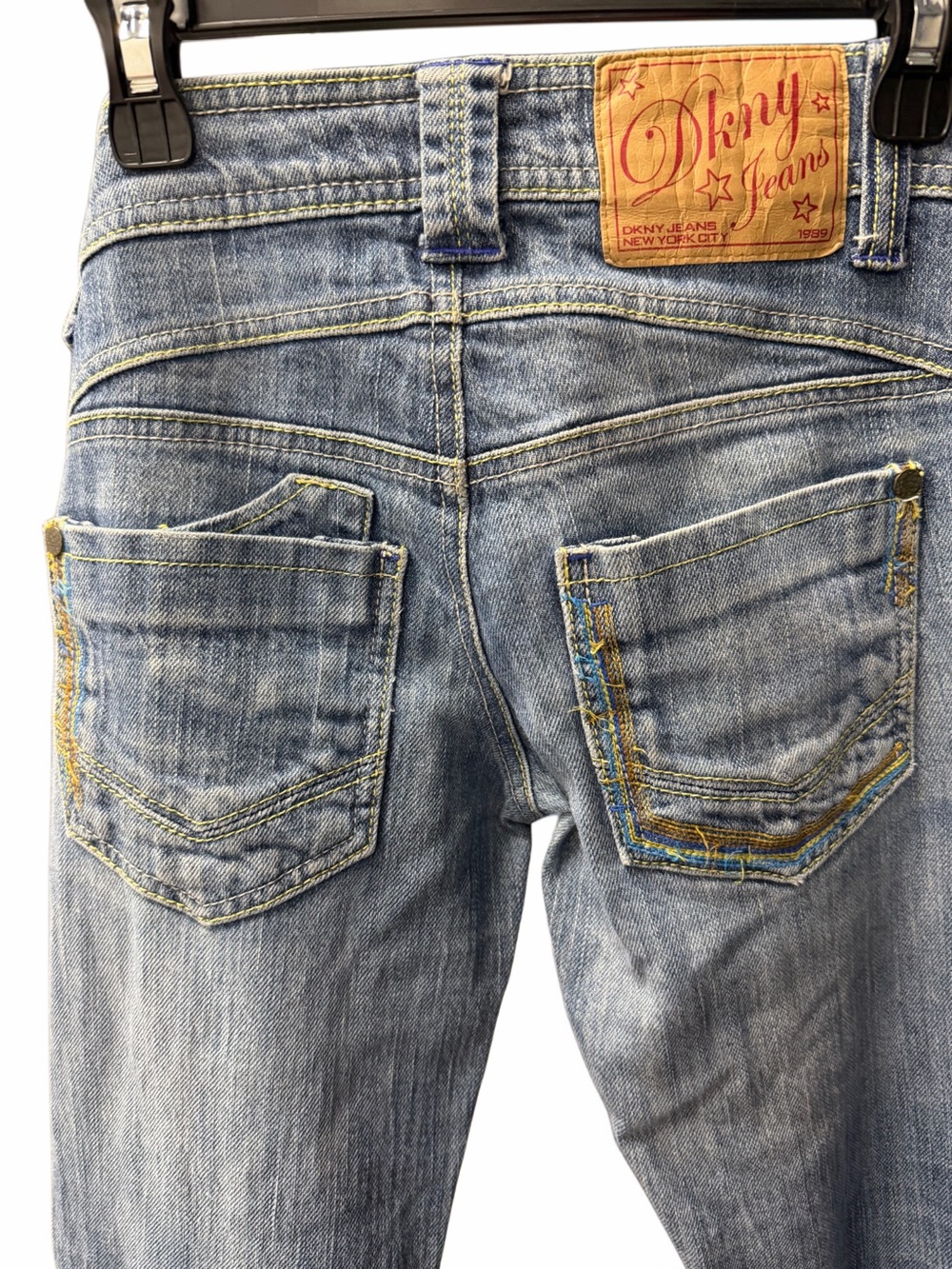 Vintage Y2K DKNY Jeans Low Rise Slim Straight Leg Blue Denim - Size 1